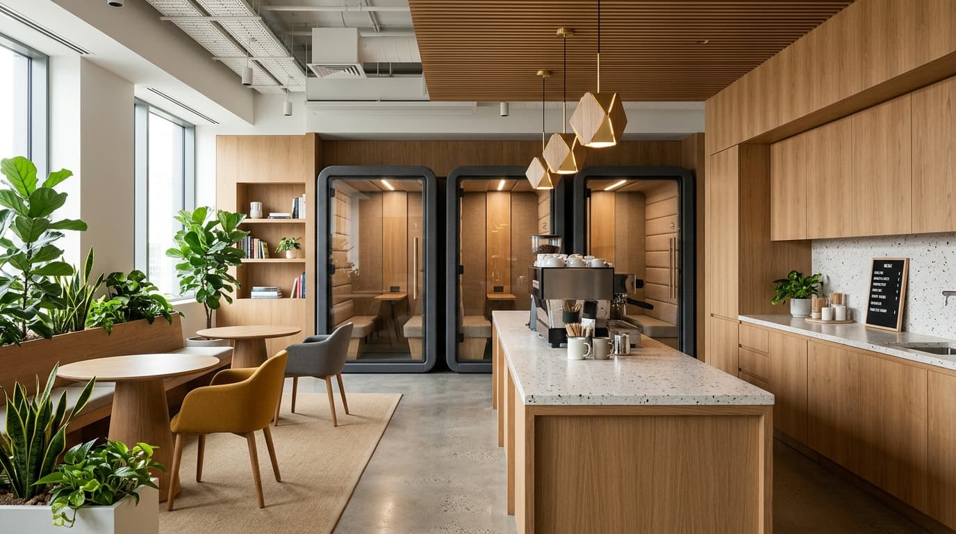 Khu vực Pantry & Phone booth tiêu âm